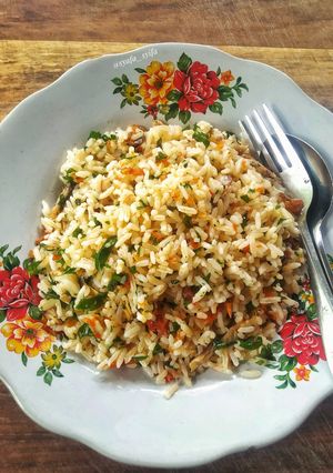 Foto resep Nasi Gurih Pindang Daun Kari
