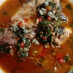 Ofor soup with uziza leave 🖐️ A picture of Ofor soup with uziza leave 🖐️.