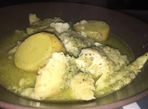 Una foto de Panga en salsa verde