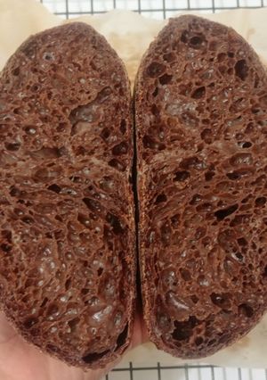 Foto resep Coffee Chocolate Sourdough Bread 90%