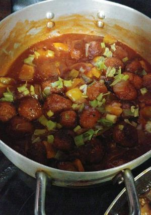 A picture of Veg manchurian.