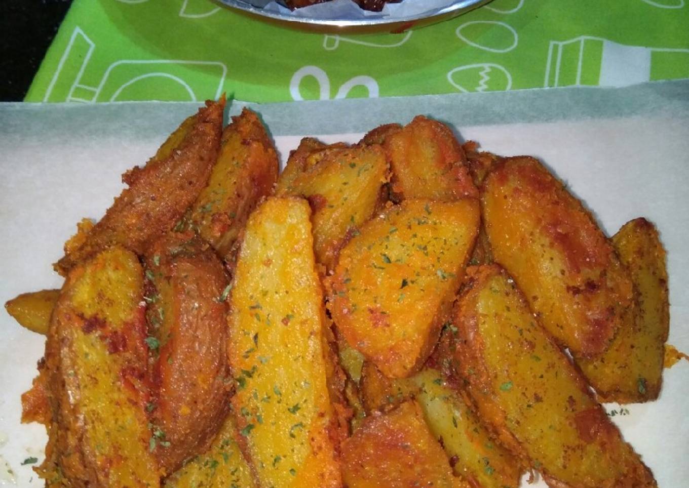 Homemade Cheese Potato Wedges