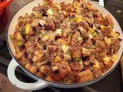 A picture of sausage stuffing
