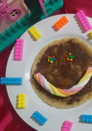 A picture of Nutella smiley partha.