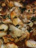Raya al horno con patatas de costa Rica al pimentón de la vera