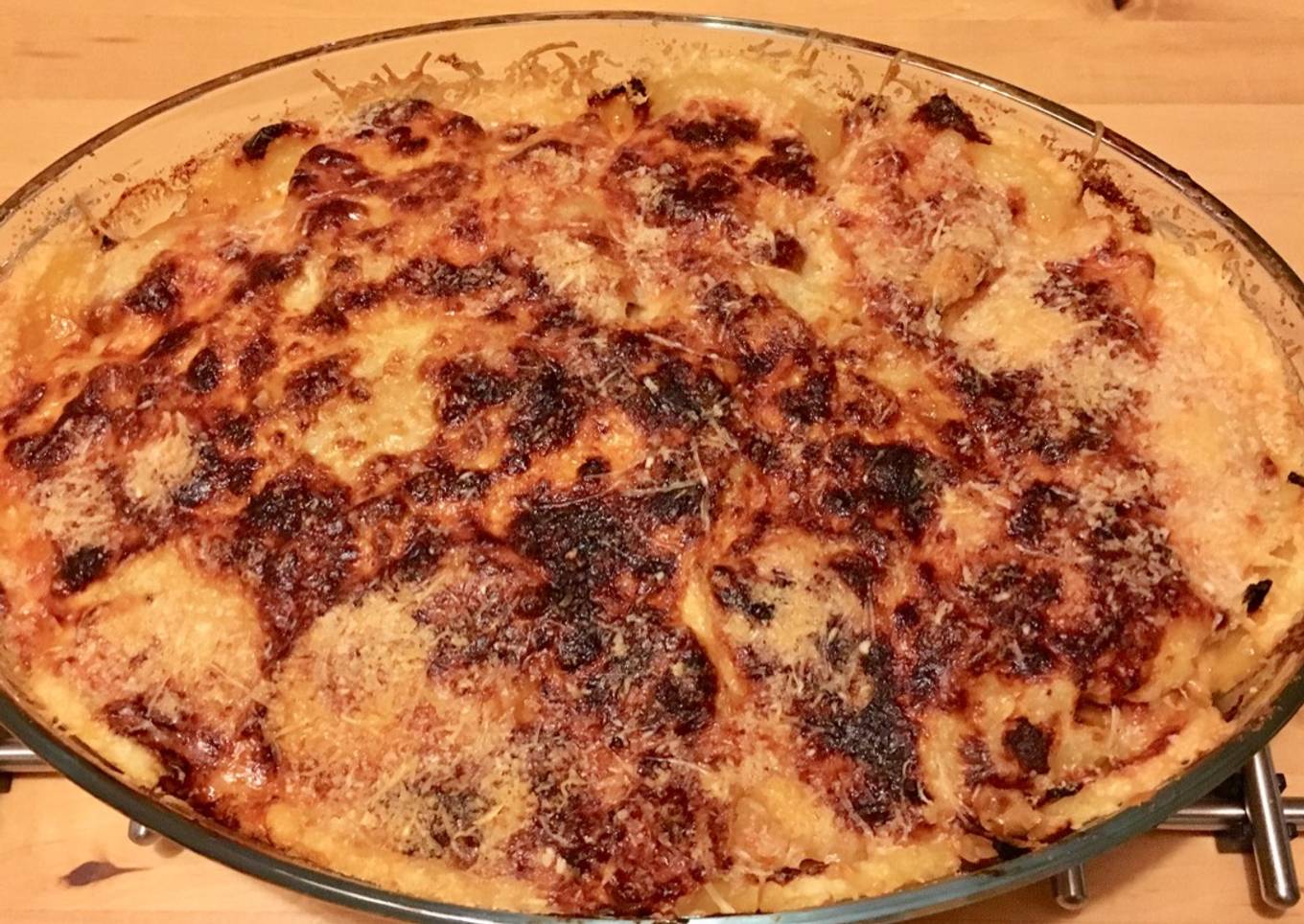 Baked potato au gratin