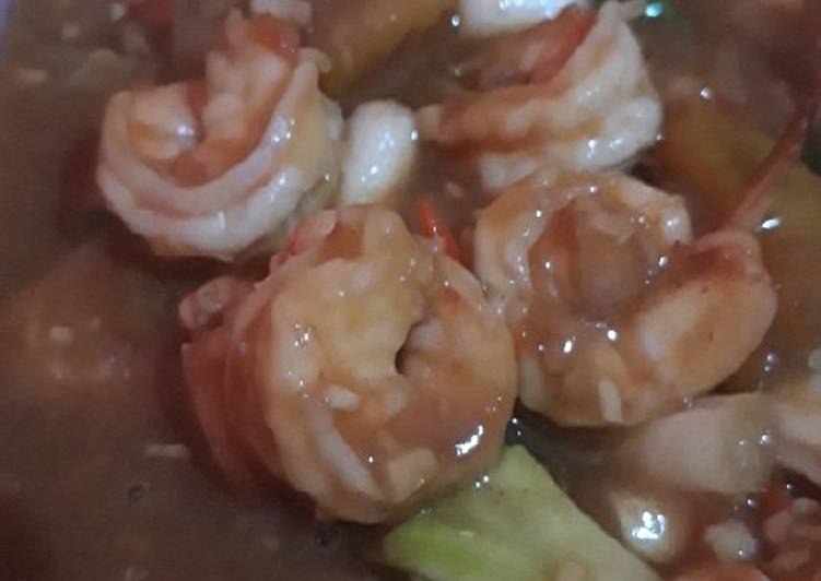 Langkah Membuat 6. Udang kecap inggris Anti Gagal