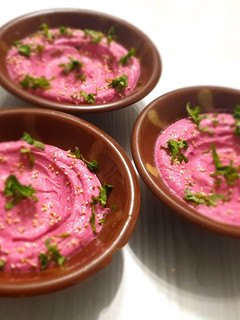 A picture of Pink hummus.