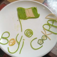 A picture of Coloured spagetti.