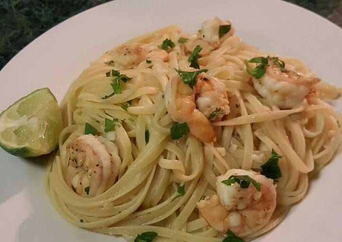 Easiest Way to Prepare Ultimate Shrimp Scampi With Linguine