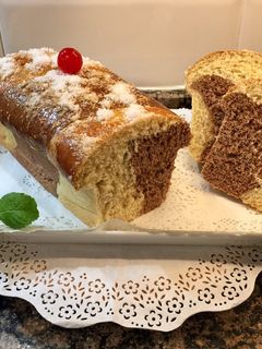 Una foto de Brioche enrollado con sabor a chocolate