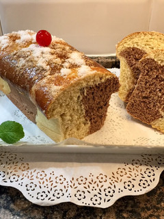Una foto de Brioche enrollado con sabor a chocolate