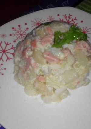 Una foto de Ensalada de papa mayonesa y salchicha