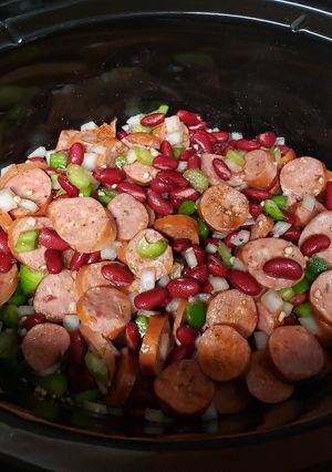 A picture of Slow cooker red beans and rice.