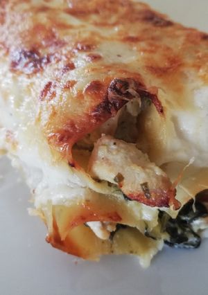 Spenótos-csirkés cannelloni recept fotója