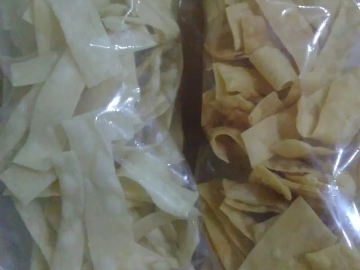 Langkah Gampang Membikin Resep  Kulit pangsit goreng yang Lezat, Lezat