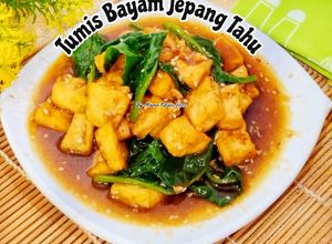 Foto resep Tumis Bayam Jepang Tahu
