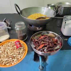 A picture of Gun powder (for iddli and dosa side dish).