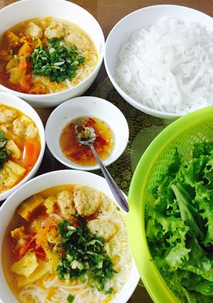 Hình của món Bún chả cá.