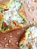 Feuilletés pesto tomate mozzarella
