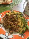 Saltado de zapallito italiano