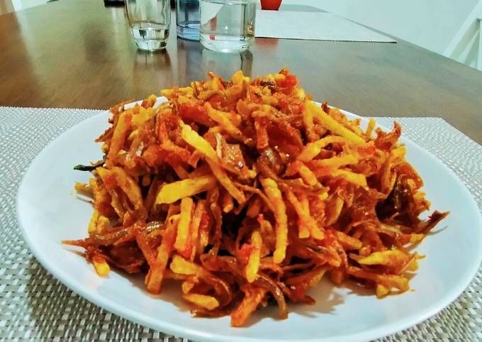 Ternyata begini lho! Resep  memasak Resep Sambal Teri Kentang Kering Tahan Lama untuk Hari Raya  menggugah selera