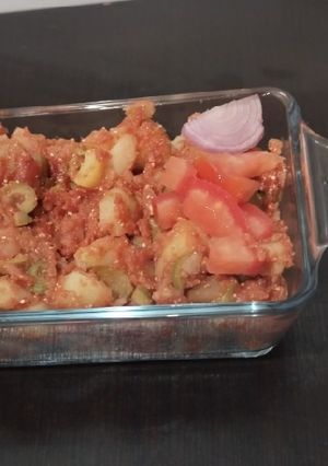 صورة لوصفة مكمور بطاطا خضار مشكل