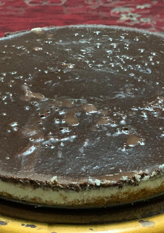 Una foto de Tarta crema de cacahuete sin azúcar/sin gluten/low carb
