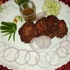 A picture of A-1 Peshawri Beef chapli kabab.