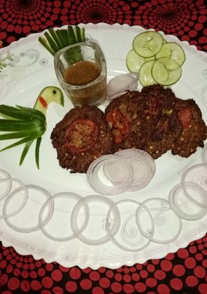 A picture of A-1 Peshawri Beef chapli kabab.