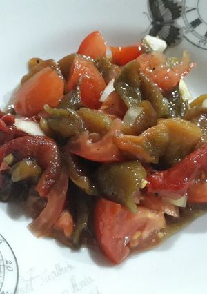 Una foto de Ensalada de pimientos asados