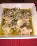 Escabeche de pollo al limón y lima con romero fresco