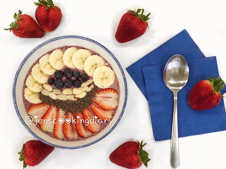Recipe Strawberry Blueberry Banana Smoothie Bowl the So Delicious Delicious