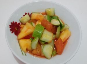 Foto resep Acar Nanas Ketimun Tomat -pelengkap Nasi Kebuli