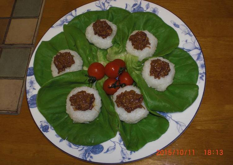 My Mum's Meat Miso Onigiri