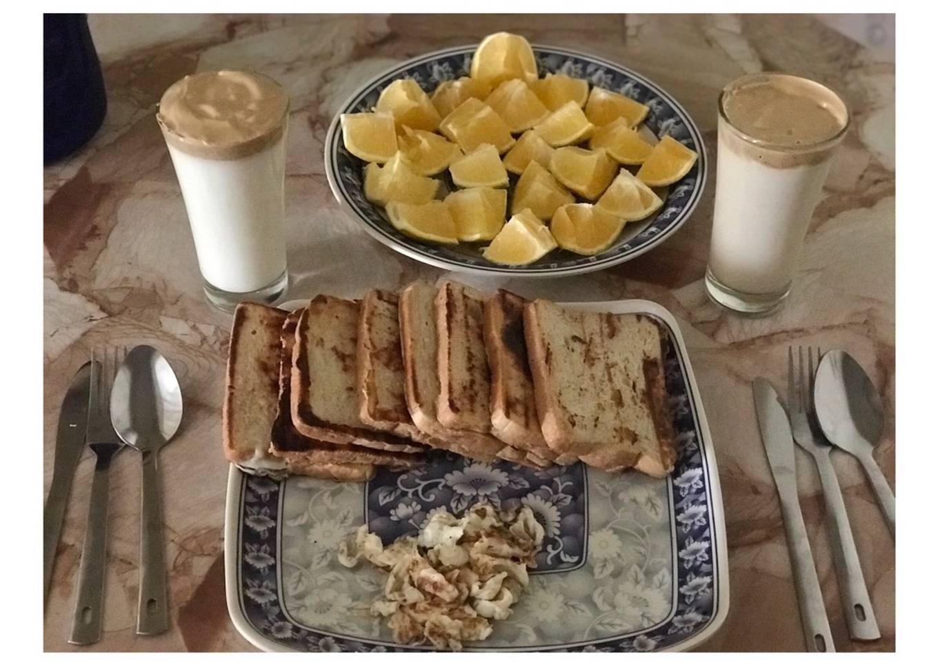 French toast and Dalgano coffee