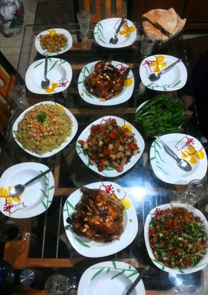 صورة لوصفة دجاج بالكيس مع الخضار