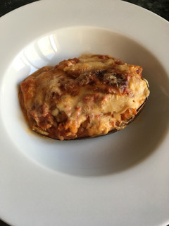 Una foto de Berenjenas rellenas de la iaia