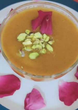 A picture of Vegan Steamed Carrot Basundi.