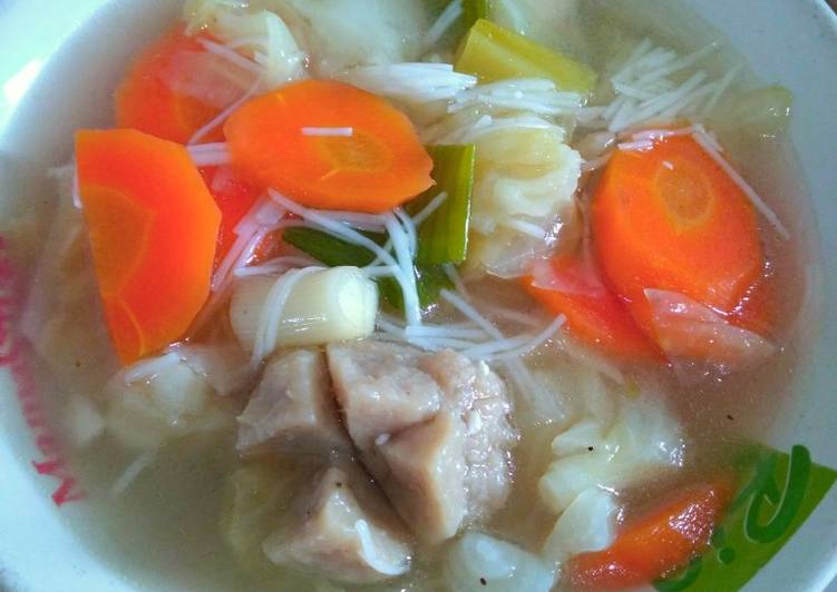 Resep Sayur sop bakso yang Lezat