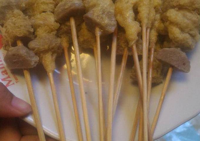 Sate Bakso Telur Gulung