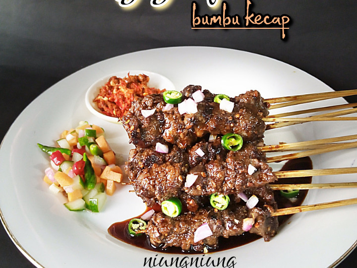 Resep Sate daging sapi bumbu kecap yang Lezat