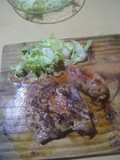 Churrasco de chancho y chori al chmichuri en la plancha