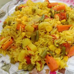 A picture of Mix vegetables pulav.