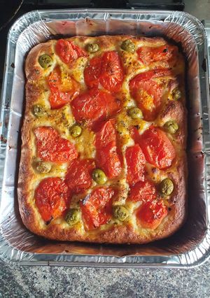 A picture of Grandma's focaccia.