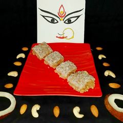 Coconut Mawa Burfi A picture of Coconut Mawa Burfi.