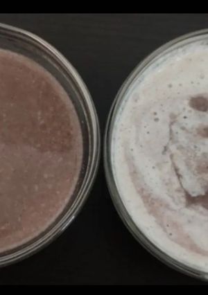 A picture of Kavuni arisi coconut milk sweet.