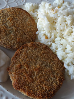 Una foto de Medallones vegetarianos al horno con arroz