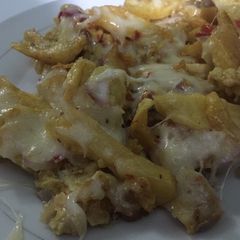 A picture of Potatoes omelette cheese.