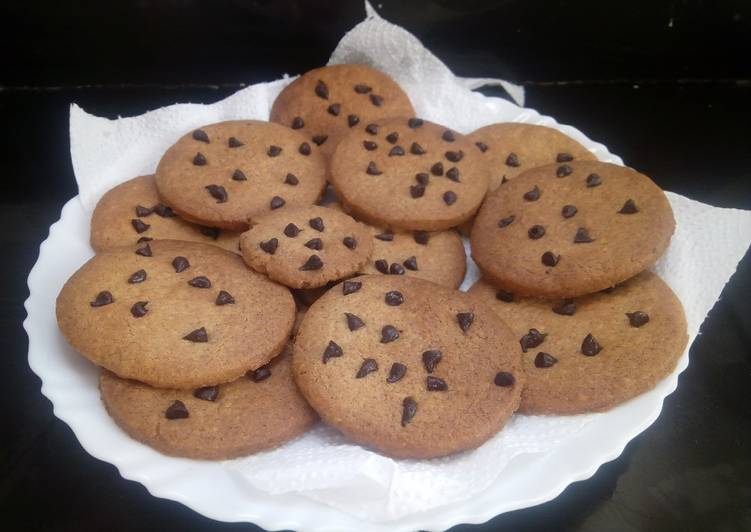 Eggless chocochips &amp; honey cookies